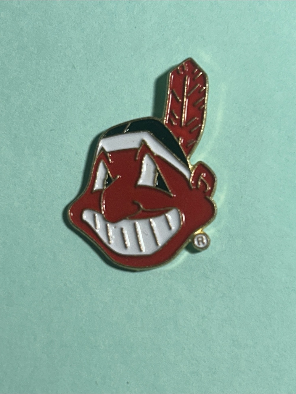Cleveland Indians Chief Wahoo Collectible Mascot lapel or hat pin
